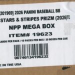 2026 Panini USA Stars & Stripes Prizm Baseball Mega Box 20-Box Case