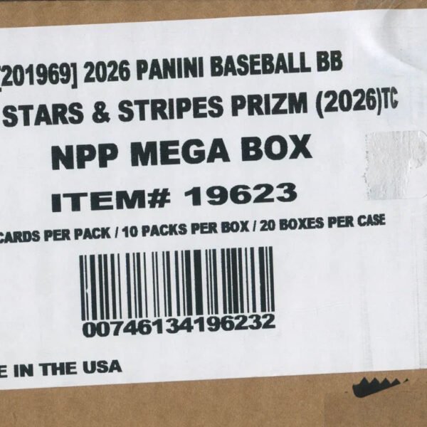 2026 Panini USA Stars & Stripes Prizm Baseball Mega Box 20-Box Case