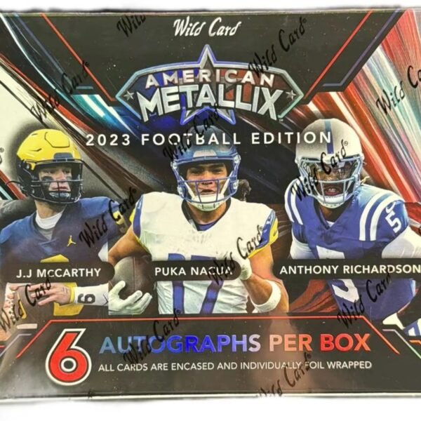 2023 Wild Card American Metallix Football Hobby 12 Box Case